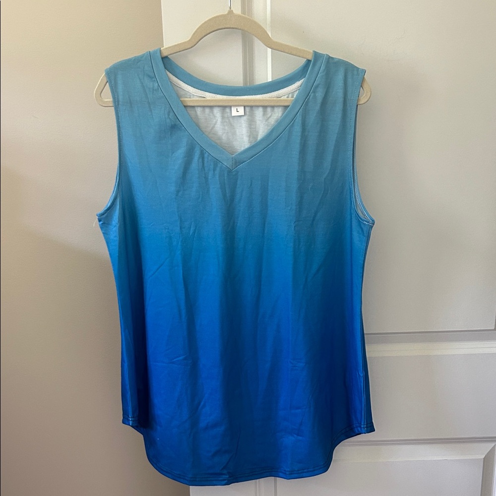 NWOT Blue Ombre Sleeveless Top